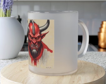 Taza de vidrio esmerilado