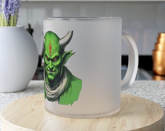 Taza de vidrio esmerilado