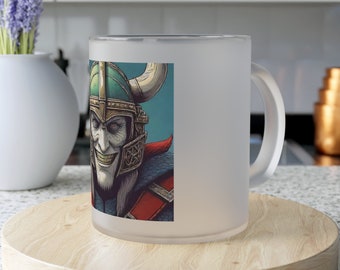 Taza de vidrio esmerilado