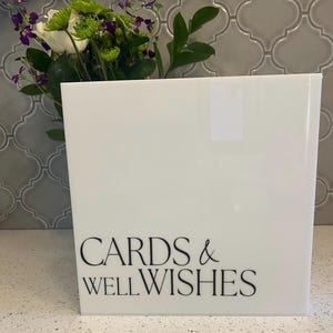 Personalized White Acrylic Card Box for Wedding