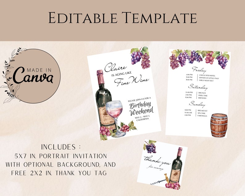 Aging Like Fine Wine Birthday Invitation Brewery Birthday Weekend aging-like-fine-wine-birthday-invitation-brewery-birthday-weekend