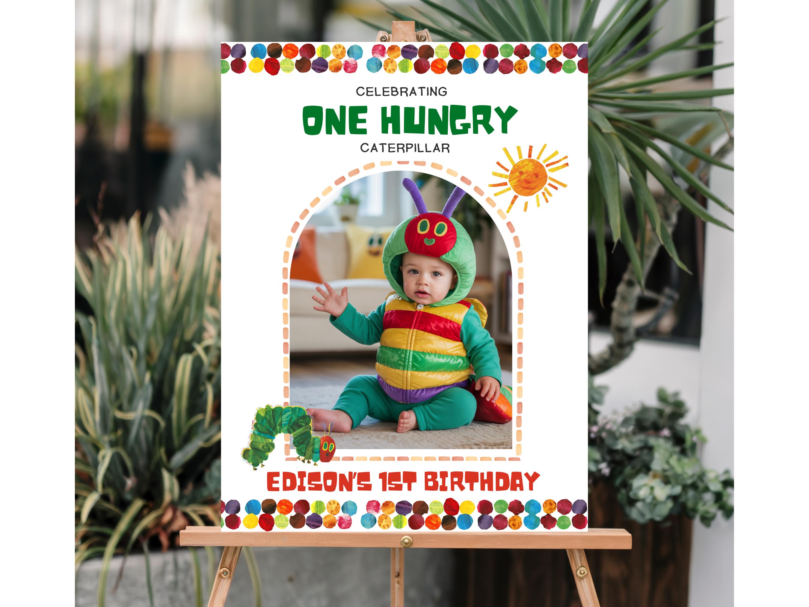 Very Hungry Caterpillar Birthday Welcome Sign Editable Caterpillar ...