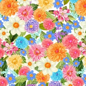 Wide Back 108 Inch | Windham Fabrics | Flower Bed | Quilt Backing | Weft on a Whim Quiltworks