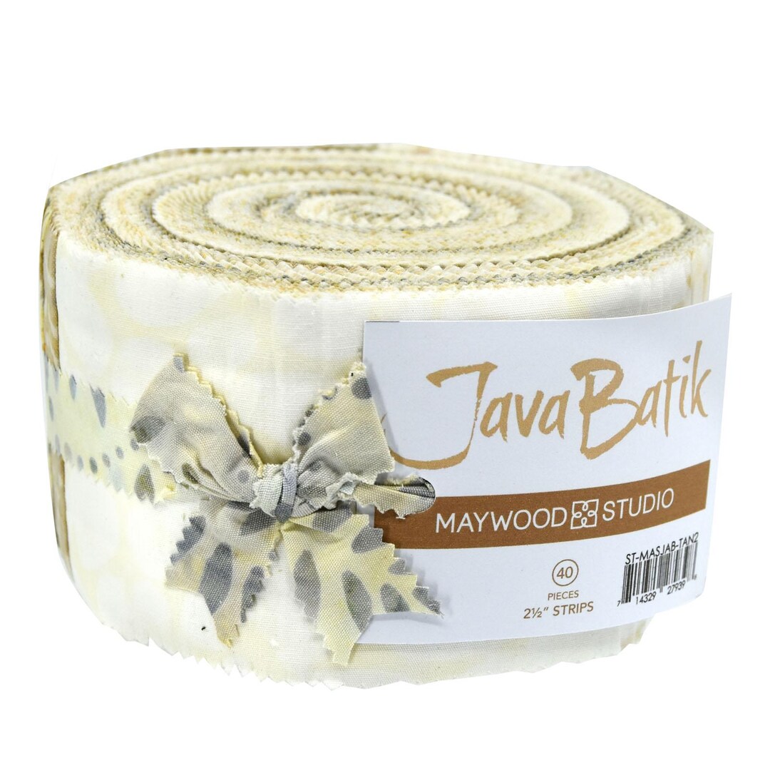 Java Batik Fabric Strip Set | Maywood Studio Tan Blend (40 Pcs) - Etsy