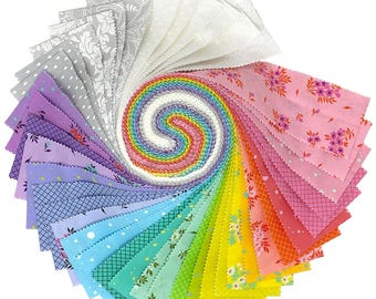 True Colors Fabric Strip Set by Tula Pink | 2.5 Inch Design Roll