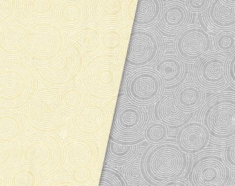 108" Wide Quilt Backing Fabric | Off White Circles Pattern