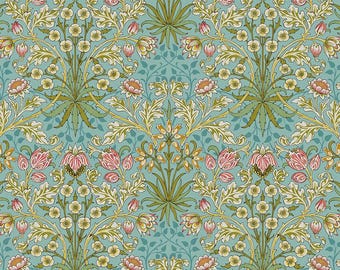 Bedford Park Cotton Lawn Collection | Cotton Fabric | Hyacinth | Mineral | The Original Morris & Co. | 54/55 Inch