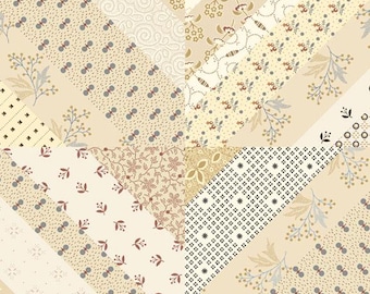 108" Wide Quilt Backing Fabric | Scrap Happy Cream Print | Marcus Fabrics