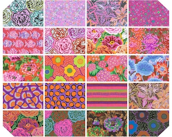 August 2025 - 5" Charm Pack - Hot | Kaffe Fassett Collective