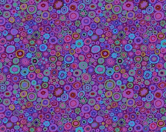 108" Wide Sateen Cotton Quilt Backing | Kaffe Fassett Paperweight Purple