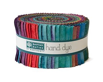 Banyan Batiks Hand-Dyed Fabric Strips | 40pc Precut Cotton