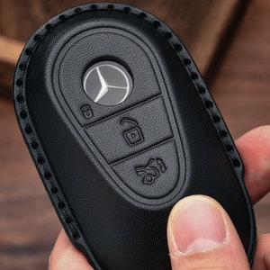 Leather Key Fob Cover for Mercedes Benz C Class C260l C200 S Class 450l ... Leather Key Fob Case Fit for Mercedes Car, Birthday Gift for Him