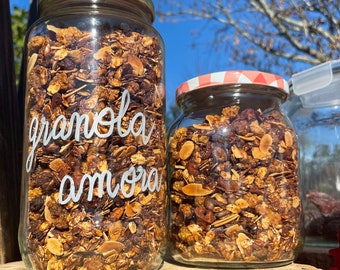 Hausgemachtes Brombeer-Granola 250g, selbstgemacht mit natürlichen Zutaten.