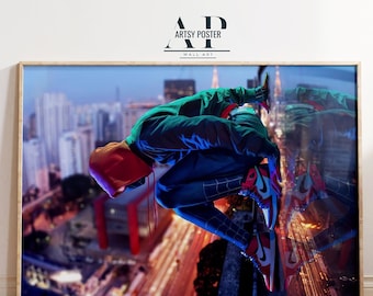 Poster mit Spider-Vers: Animierter Superhelden Comic Dekor