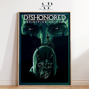 Dishonored Video Game Poster, Stealth Action Adventure Art Print, Gamer Wall Decor, Corvo Attano Artwork, Perfect Gaming Gift