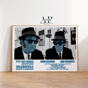 The Blues Brothers Movie Poster: Retro 1980s Film Print