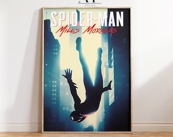 Spider-Man Miles Morales Poster: Urban Video Game Art Print