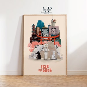 Isle of Dogs Movie Poster - Wes Anderson's Animated Film - Unique Artistic Print - Home Cinema Decor - Gift for Movie Buffs