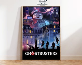 Ghostbusters Filmplakat Poster – Matt, 300g Papier, Ohne Rahmen