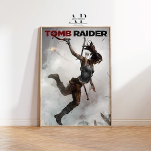 Póster del juego Tomb Raider, arte mural de Lara Croft, decoración para sala de juegos, impresión de alta calidad, regalo para gamers