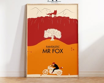 Fantastic Mr. Fox Poster, Wes Anderson Movie Art Print