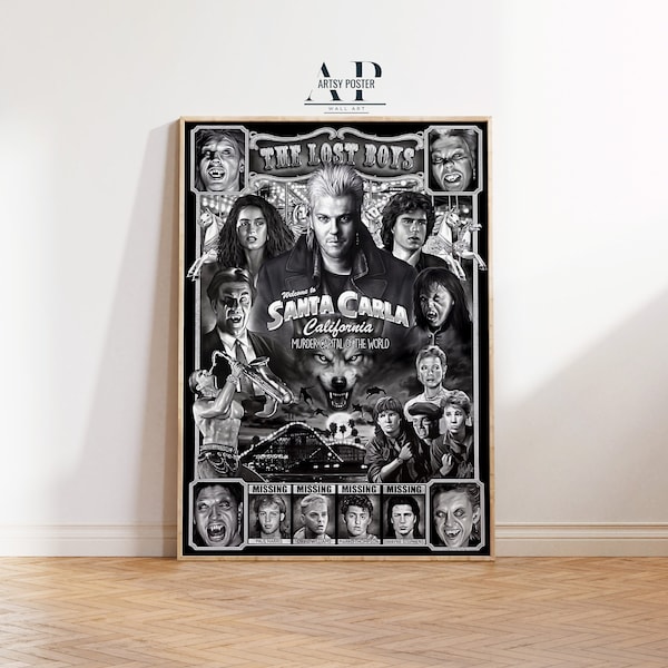 The Lost Boys Poster, Santa Carla Wall Art, Cult Film Decor, Fine Art Print, Unique Movie Gift