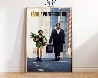 Leon the Professional Movie Poster: 90s Crime Thriller Film Art