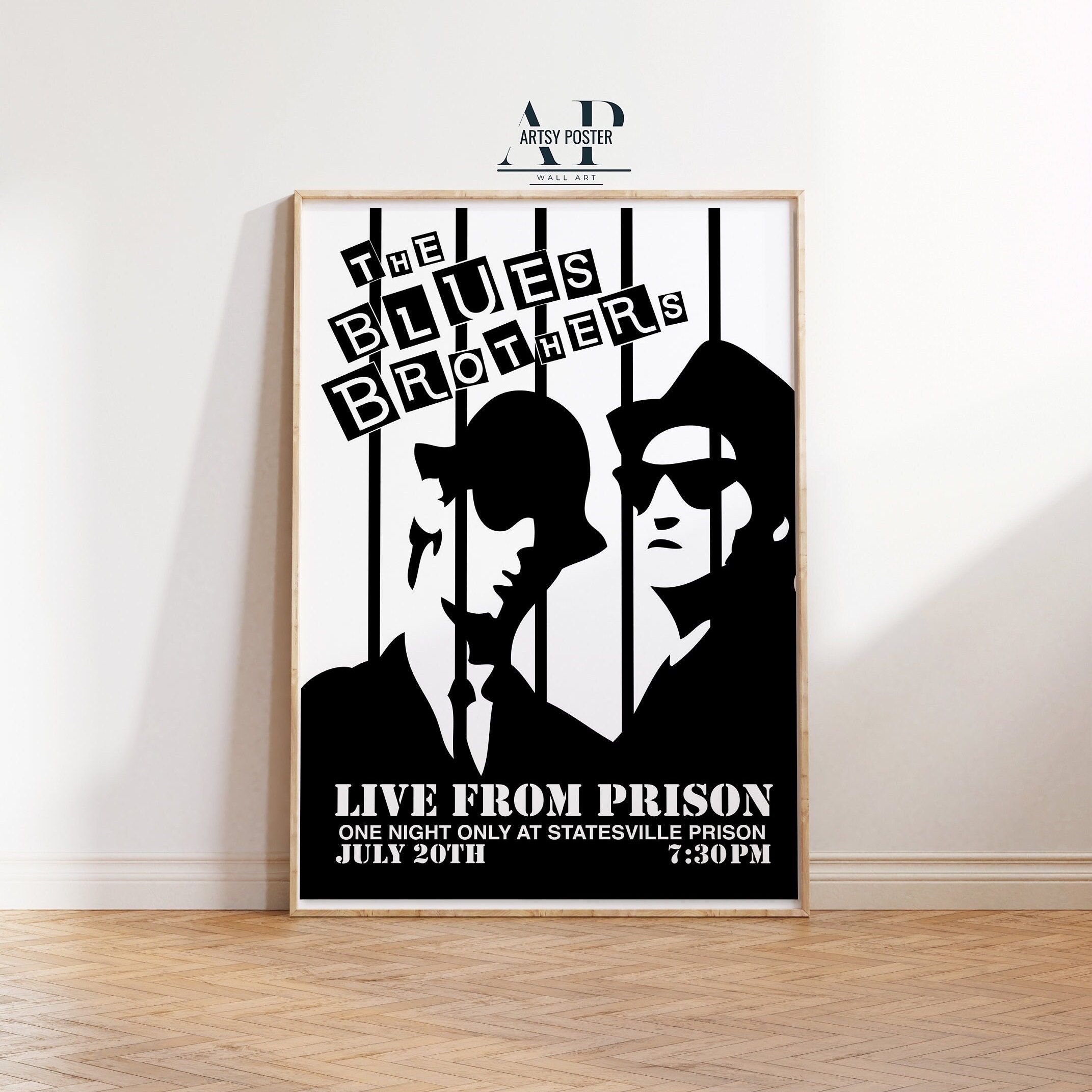 ブルース・ブラザーズ映画ポスター：1980年代のレトロな映画プリント