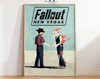 New Vegas Poster, Video Game Art Print, Gaming Room Wall Decor