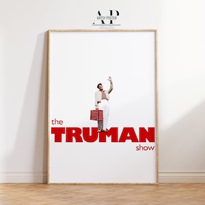 The Truman Show Poster, Filmdruck, kultige Filmkunst, modernes Kino-Wanddekor, Geschenk für Filmliebhaber