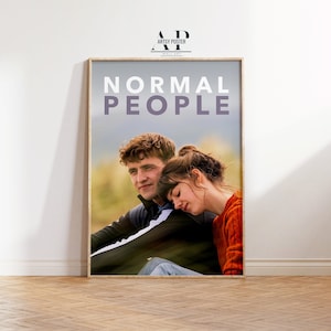 Normal People Poster: Sally Rooney Novel, Romantic TV Series Art