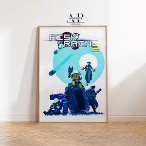 Risk of Rain Poster, Seekers of the Storm Wall Art, Retro Game Decor, Fine Art Print, Gift for Gamers