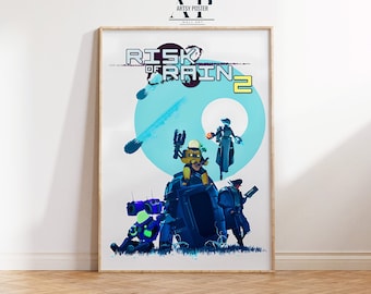 Risk of Rain 2 Poster: Retro Game Art Print, Gift for Gamers