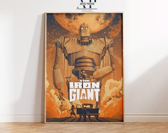 The Iron Giant Poster, Cartoon Movie Wall Art, Family Friendly Wall Decor, Animated Film Enthusiasts Gift