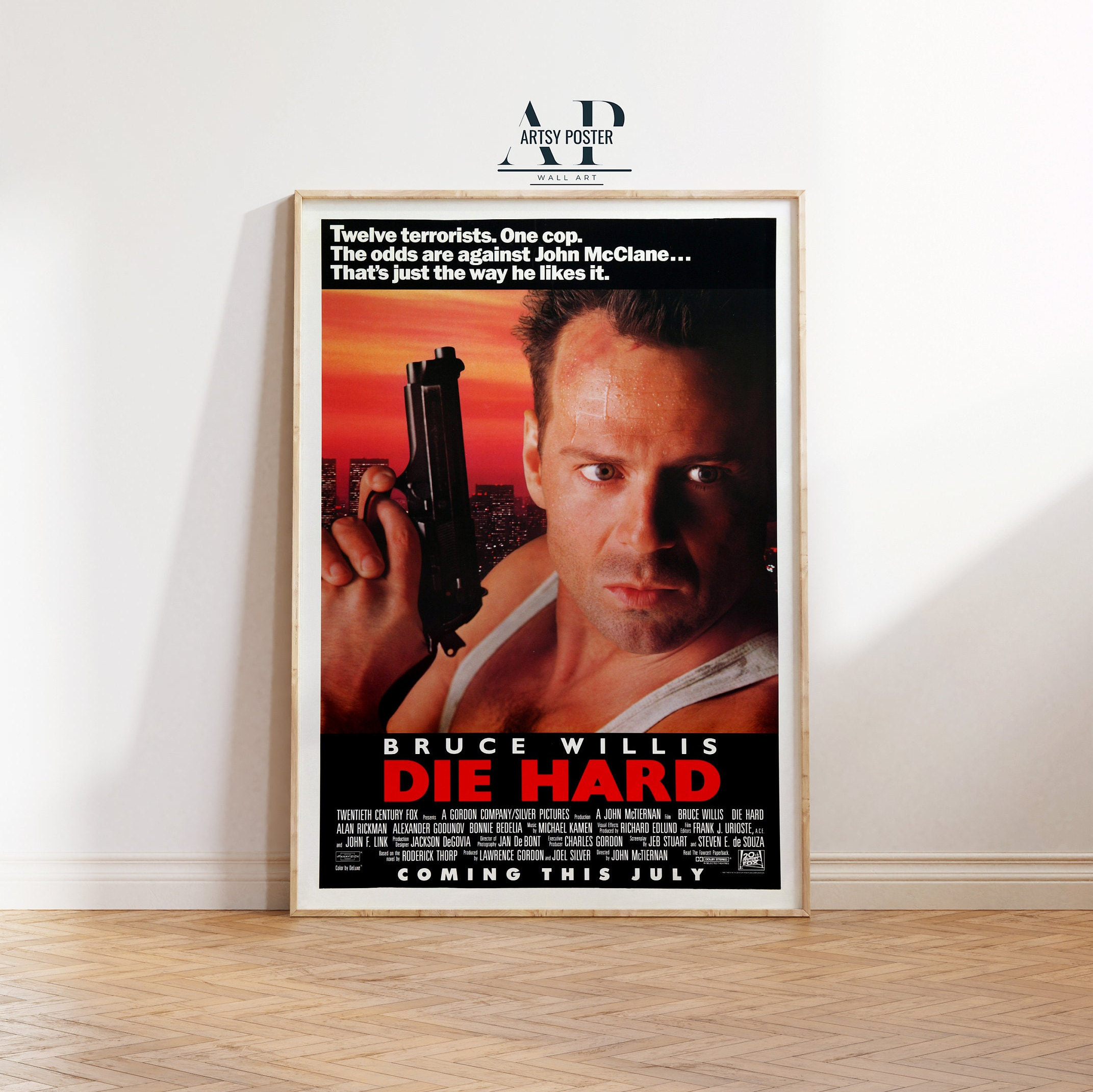 Die Hard Poster, Bruce Willis Wall Art, 80s Movie Fan Decor, Fine Art ...