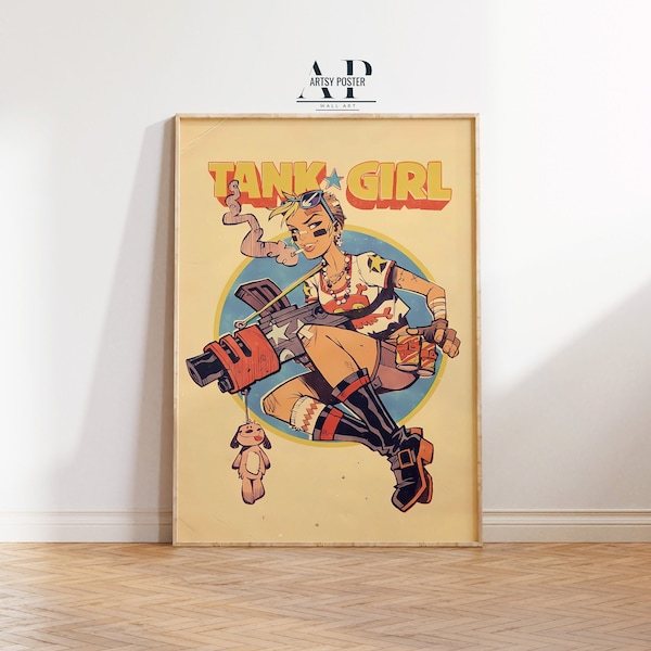 Tank Girl Movie Poster, Vintage Film Wall Art, Iconic 90s Cinema Wall Decor, Fine Art Print, Unique Home Decoration