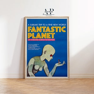 The Fantastic Planet Poster, Classic Sci-Fi Animation, Vintage Art Print, Unique Home Decor, Cult Movie Collectible, Gift for Film Buffs
