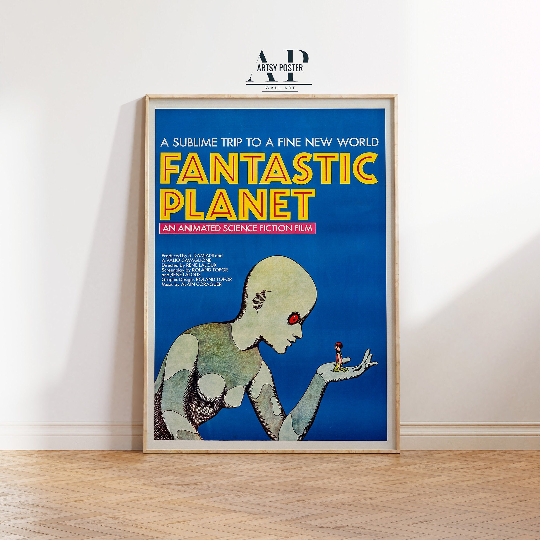 The Fantastic Planet Poster, Classic Sci-fi Animation