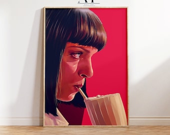 Pulp Fiction Poster - Classic Quentin Tarantino Film Print - Iconic Movie Wall Art - Gift for Cinema Lovers - Retro Movie Decor