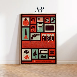 Fargo TV Show Poster, Vintage Minimalist Art Print, Customizable Sizes, Perfect Gift for Series Fans