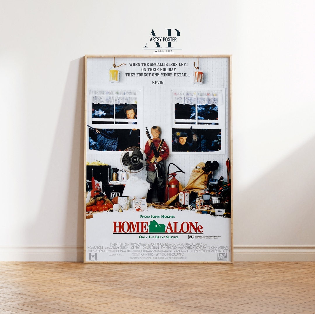 Home Alone Movie Poster - Classic Family Comedy Wall Art, Christmas ...