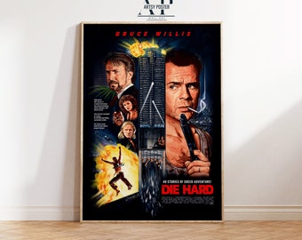 ダイ・ハード映画ポスター：ブルース・ウィルス80年代アクション映画