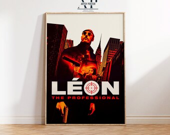 Leon the Professional Movie Poster: 90s Crime Thriller Film Art