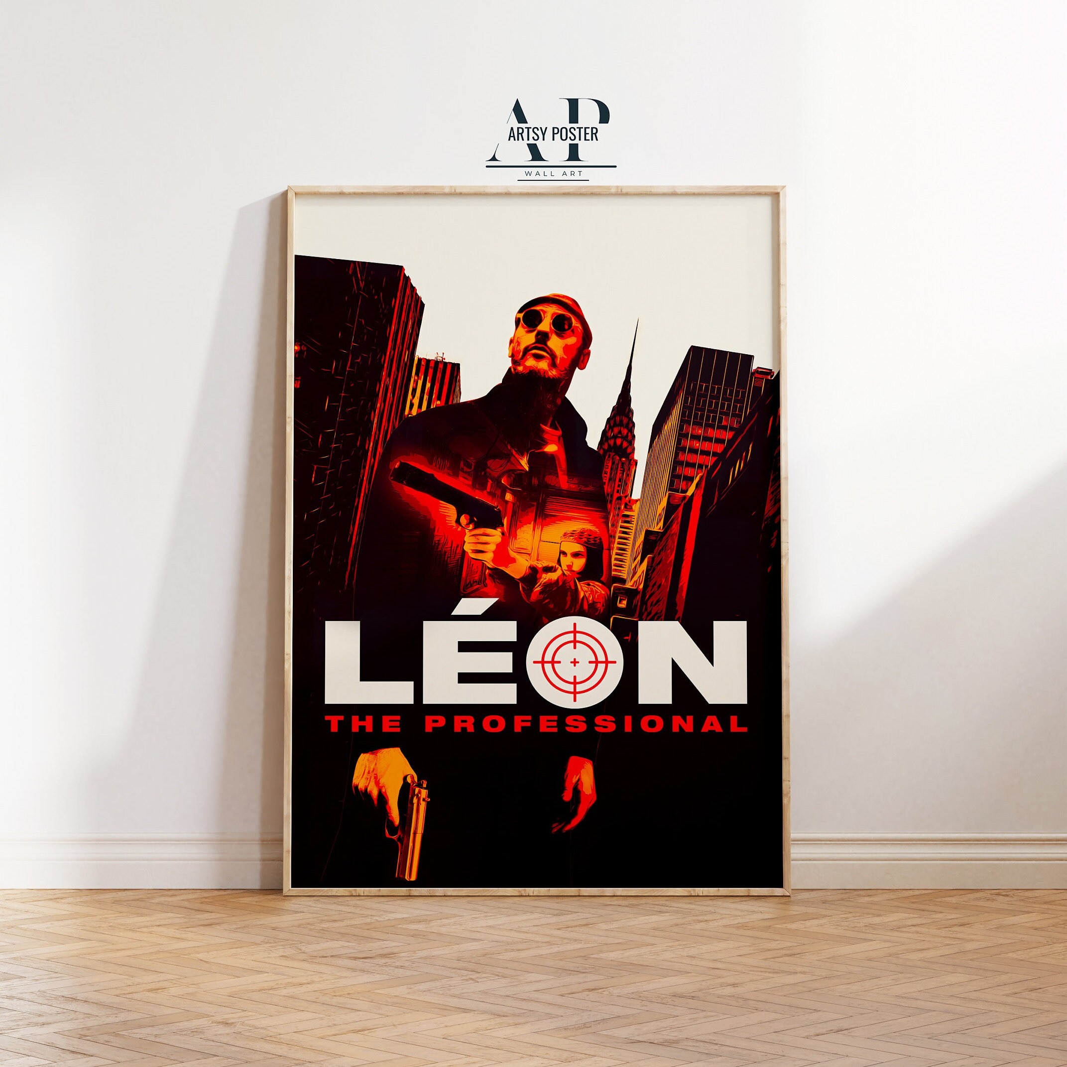 Leon the Professional Movie Poster: 90s Crime Thriller Film Art