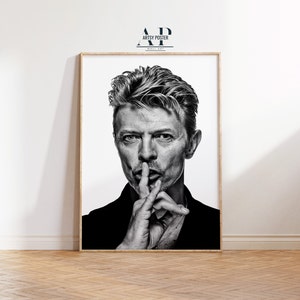 David Bowie Poster - Ziggy Stardust Kunstdruck - Vintage Rock Ikone - Musiklegende Wanddekoration - Einzigartiges Geschenk für Bowie Fans
