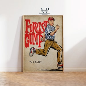 Forrest Gump Poster, Filmklassiker Kunstdruck, Tom Hanks Wanddekoration für Zuhause & im Büro, einzigartiges Geschenk für Filmliebhaber