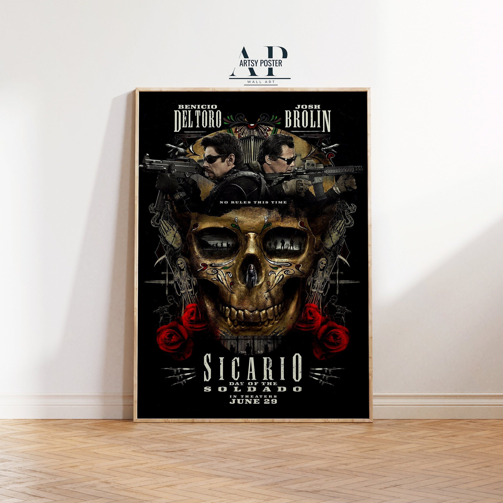 Sicario: Day of the Soldado Movie Poster - Benicio Del Toro Print