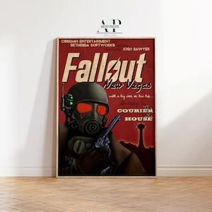 Póster de New Vegas - Impresión artística de videojuegos vintage - Regalo perfecto para gamers - Decoración de pared de juegos retro para el hogar, la oficina y la cueva del hombre