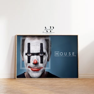 House M.D. Poster, Dr. Gregory House Art, Iconic TV Show Wall Art, Medical Drama Series Decor, Gift for Doctors and Nurses