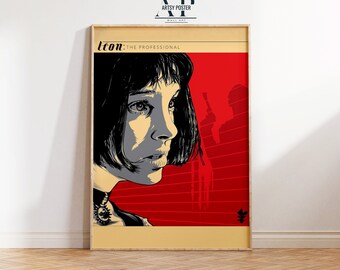 Leon the Professional Movie Poster: 90s Crime Thriller Film Art